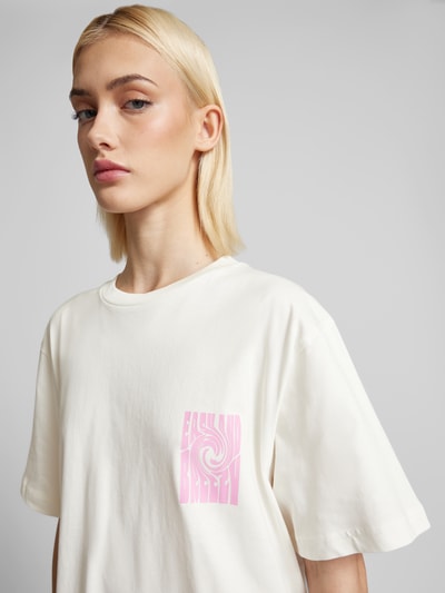 OH APRIL T-Shirt mit Label-Print Weiss 3