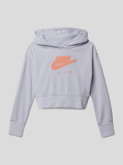 Nike Hoodie mit Label-Applikation Hellgrau 1