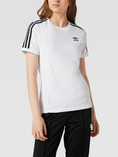 adidas Originals T-Shirt mit Label-Stitching Weiss 4