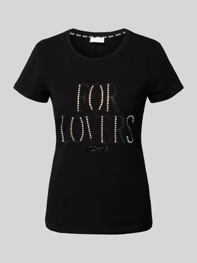 LIU JO SPORT T-shirt met strass-steentjes Zwart - 2