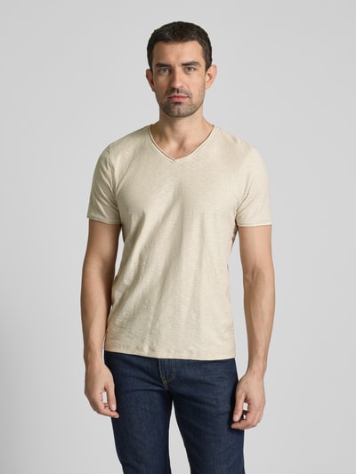 MCNEAL T-Shirt mit V-Ausschnitt Beige 4