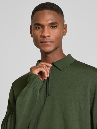MAERZ Muenchen Strickpullover aus Merinowolle Oliv 3