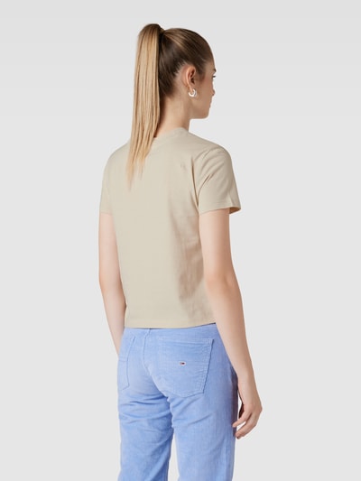 Calvin Klein Jeans T-Shirt mit Label-Print Modell 'VARSITY' Beige 5