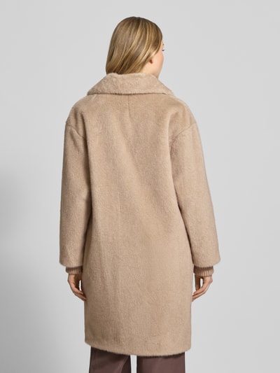 Beaumont Amsterdam Płaszcz ze sztucznego futra z kołnierzem z połami Beżowy 5