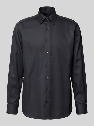 ETERNA Modern Fit Businesshemd mit Knopfleiste Anthrazit 2