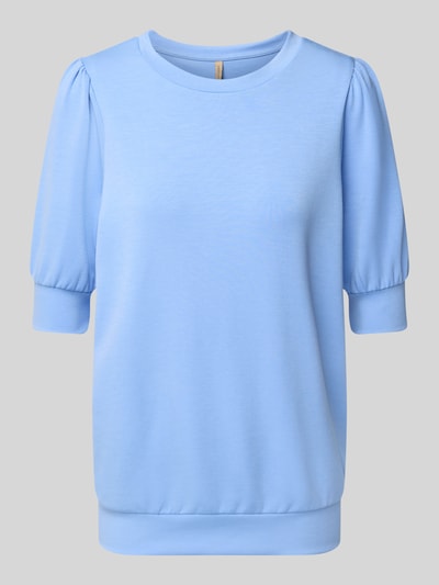 Soyaconcept Sweatshirt met ribboorden, model 'BANU' Lichtblauw - 2