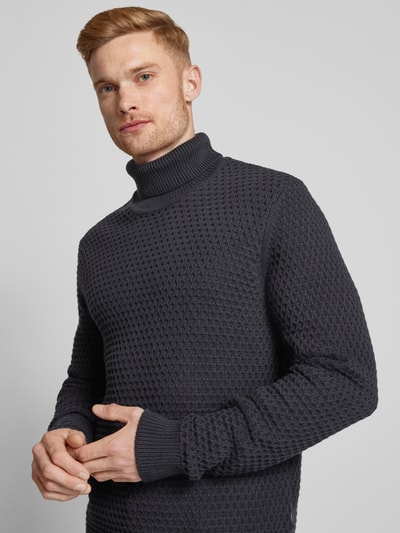 Casual Friday Rollkragenpullover mit Label-Detail Modell 'Karl' Marine 3