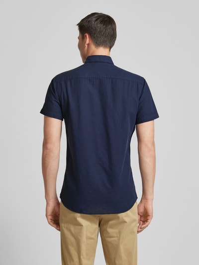 Jack & Jones Premium Koszula casualowa o kroju slim fit z efektem melanżowym model ‘SUMMER’ Granatowy 5