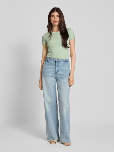 Tom Tailor Denim Regular Fit T-Shirt in Knitter-Optik Schilf 1
