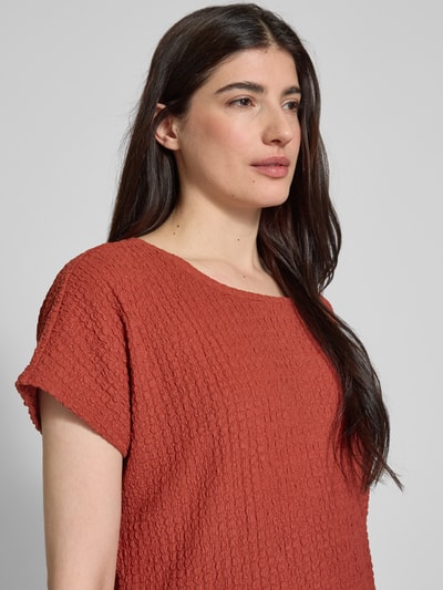 Christian Berg Woman T-shirt z prążkowanym okrągłym dekoltem Ciemnoczerwony 3