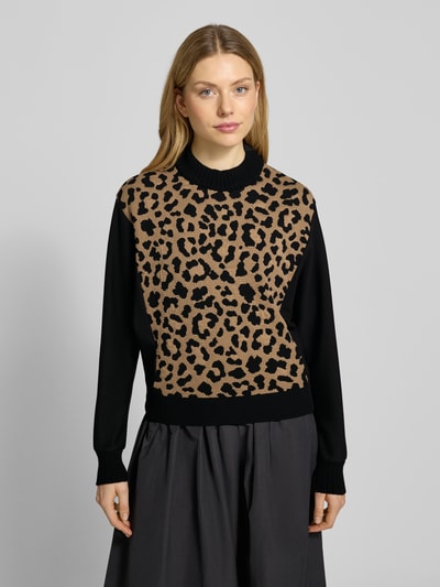 Marc Cain Sweatshirt met ribboorden Zwart - 4