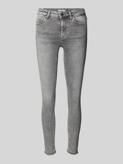 Only Skinny fit jeans met labelpatch Middengrijs gemêleerd - 2