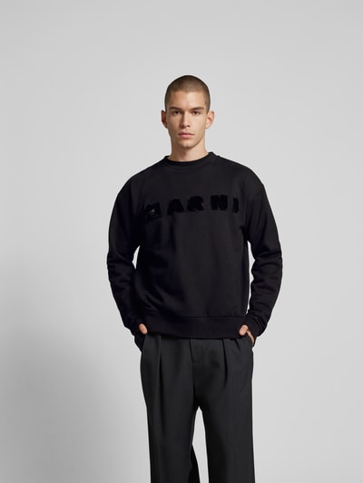 Marni Sweatshirt mit Label-Detail Black 4