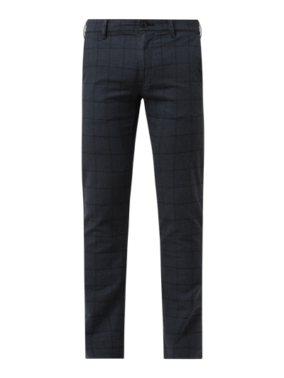 BOSS Orange Slim fit chino met stretch, model 'Schino-Slim' Blauw gemêleerd - 2