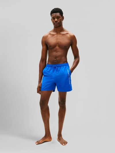 Tommy Hilfiger Badehose mit Label Print Royal 1