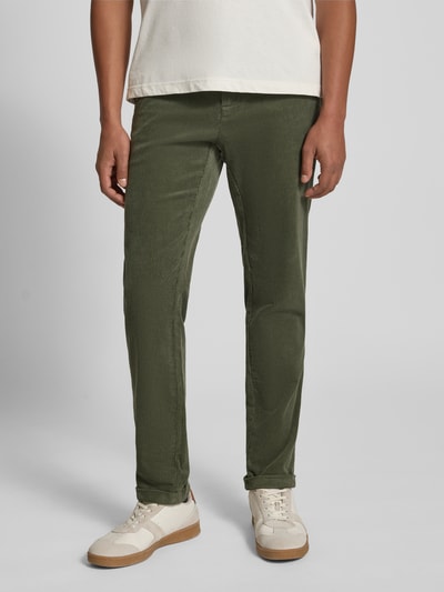 Matinique Corduroy broek met achterzakken, model 'MAliam' Olijfgroen - 4