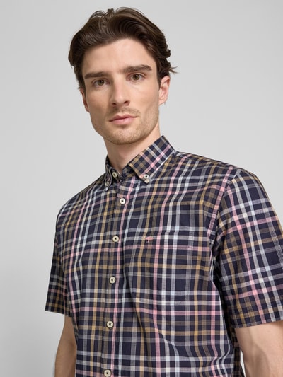 Fynch-Hatton Vrijetijdsoverhemd met knoopsluiting Marineblauw - 3