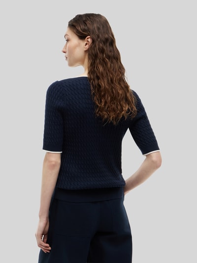 Tommy Hilfiger Regular Fit Pullover aus reiner Baumwolle mit kurzen Ärmeln Marine 5
