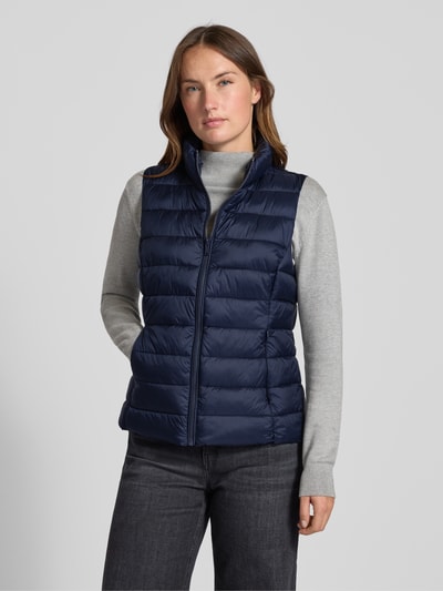 Jake*s Casual Weste mit Stehkragen und Reißverschlusstaschen Dunkelblau 4