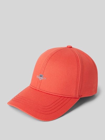 Gant Czapka z daszkiem i wyhaftowanym logo model ‘UNISEX SHIELD HIGH CAP’ Pomarańczowy 1