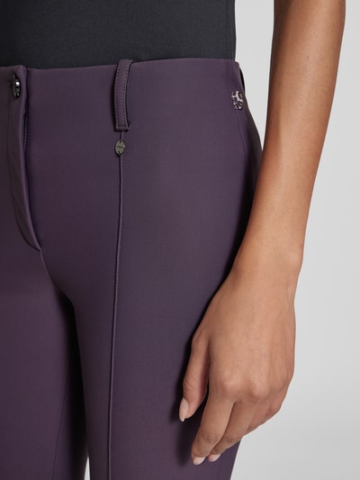 Marc Cain Stoffen broek met verkorte pasvorm Aubergine - 3