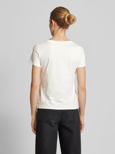 Tom Tailor Denim Regular Fit T-Shirt aus reiner Baumwolle Offwhite 5