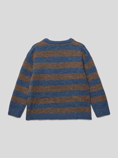 Mango Strickpullover mit Streifenmuster Modell 'philip' Blau 3