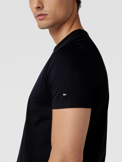 Tommy Hilfiger Tailored T-Shirt mit Logo-Stitching Marine 3