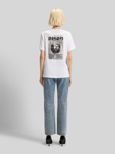 HUGO Relaxed fit T-shirt van puur katoen, model 'VINTAGE TEE' Offwhite - 5