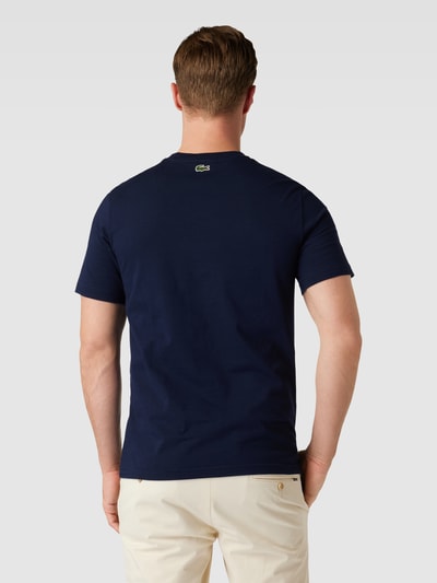 Lacoste T-shirt z nadrukiem z logo Ciemnoniebieski 5