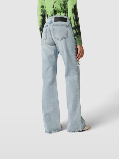 The Mannei Flared Fit Jeans im Destroyed-Look Hellblau 5