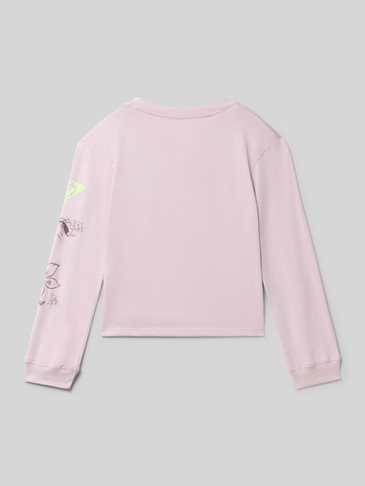 Roxy Longsleeve mit Label-Print Flieder 3