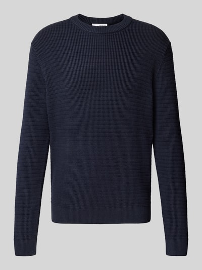 SELECTED HOMME Strickpullover mit gerippten Abschlüssen Marine 2