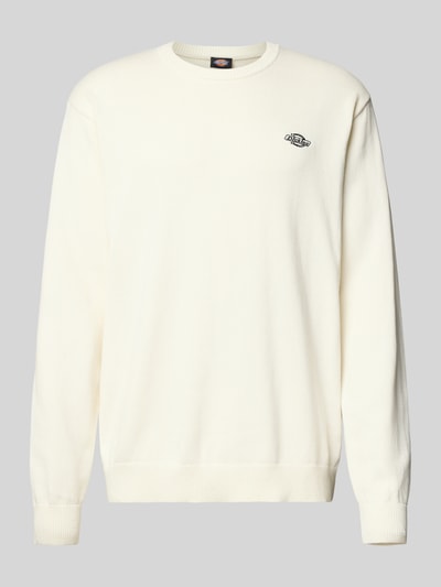 Dickies Sweter z dzianiny z okrągłym dekoltem model ‘SUMMERDALE’ Złamany biały 2