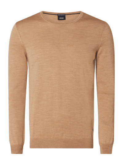 JOOP! Collection Pullover aus Merinowolle Modell 'Denny' Camel 1