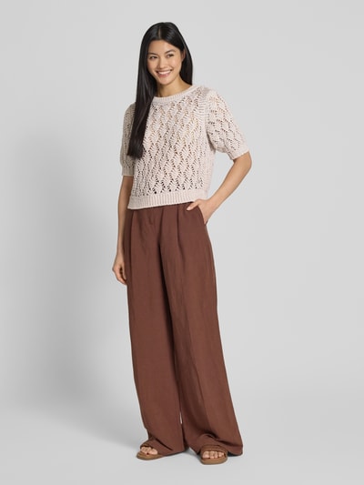 monari Gebreide pullover met 1/2-mouwen Beige - 1