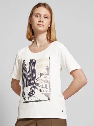 monari T-Shirt mit Motiv-Print Offwhite 3