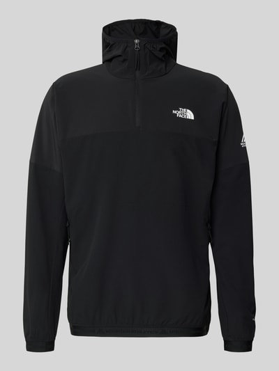Produktfoto, Hoodie mit Reißverschluss und Logo von The North Face in Schwarz, Regular Fit, mit Kapuze, Logo auf Brust, glatte Textur