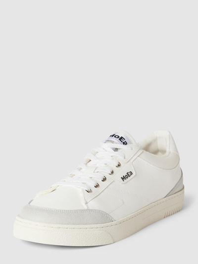 MoEa Sneaker in unifarbenem Design Weiss 1