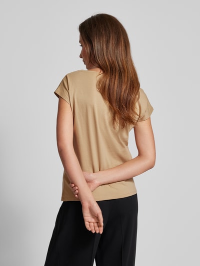 Lauren Ralph Lauren T-Shirt mit Label-Print Modell 'GRIETA' Camel 5