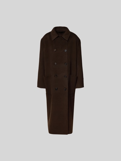 Filippa K Mantel mit Eingrifftaschen Dunkelbraun 2