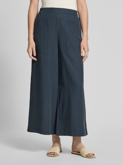 Marc O'Polo Wide Leg Culotte aus Lyocell-Leinen-Mix Marine 4