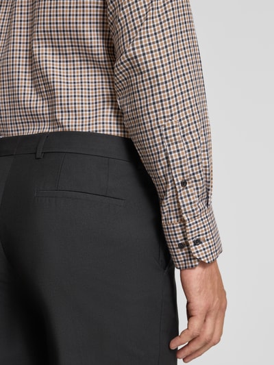 ETERNA Comfort fit zakelijk overhemd met button-downkraag Beige - 3