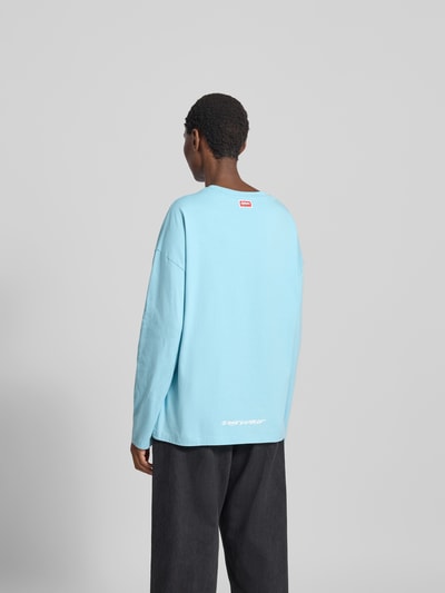 Kenzo Longsleeve mit Label-Print Aqua 5