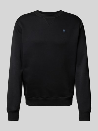 G-Star Raw Sweatshirt mit gerippten Abschlüssen Black 2