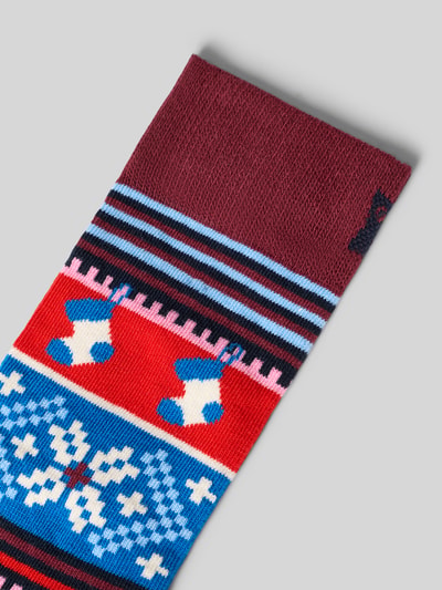 Happy Socks Socken Christmas Sweater aus Baumwollmix Dunkelblau 2