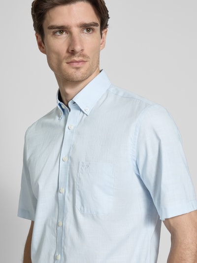 Fynch-Hatton Freizeithemd mit Knopfleiste Hellblau 3