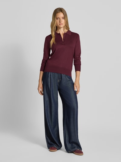 FREE/QUENT Regular fit shirt met lange mouwen van viscosemix, model 'Katie' Bordeaux - 1