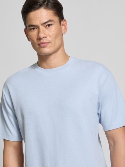 MCNEAL T-shirt met geribde ronde hals Lichtblauw - 3