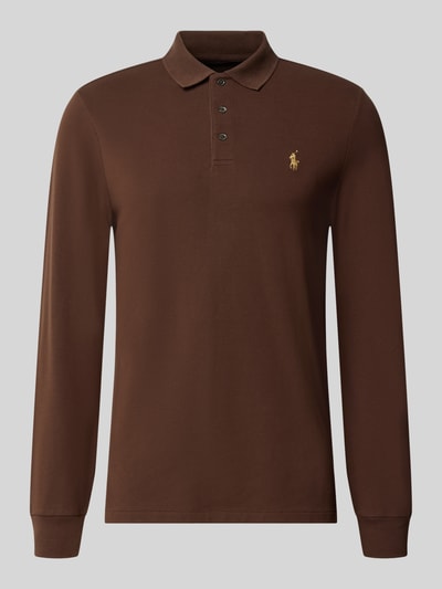 Polo Ralph Lauren Slim Fit Pullover aus Baumwoll-Mix Mittelbraun 1